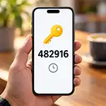 Kode akses sekali pakai untuk tamu kost di layar HP