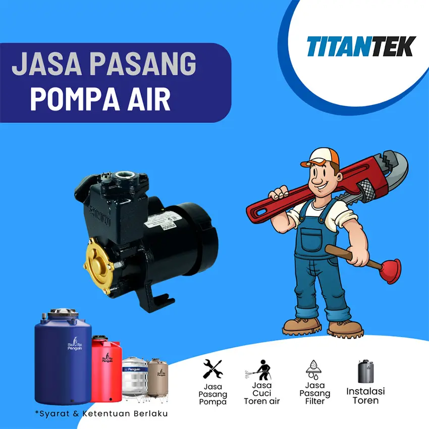 Pompa Air dipasang oleh Titantek