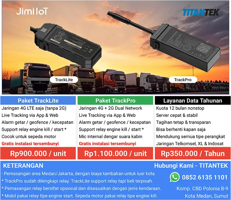 Harga paket GPS Tracker dan TrackLite TrackPro di Medan