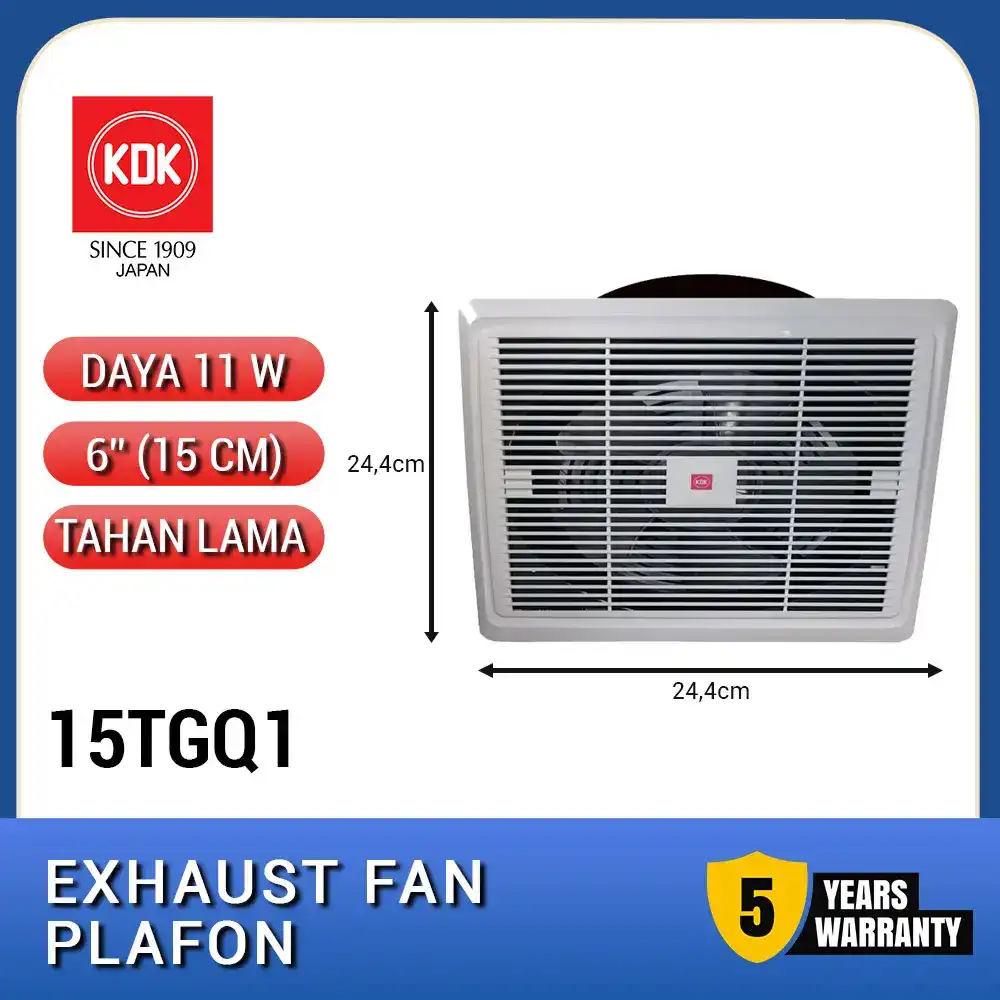 Exhaust fan dinding KDK 6 inch (15TGQ1) untuk kamar mandi kecil