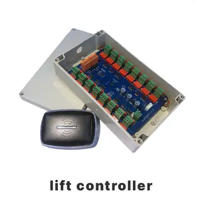 Modul lift controller yang terintegrasi dengan hotel lock