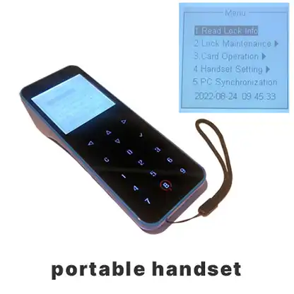 LMA handheld unit untuk audit trail kunci pintu hotel Stedy