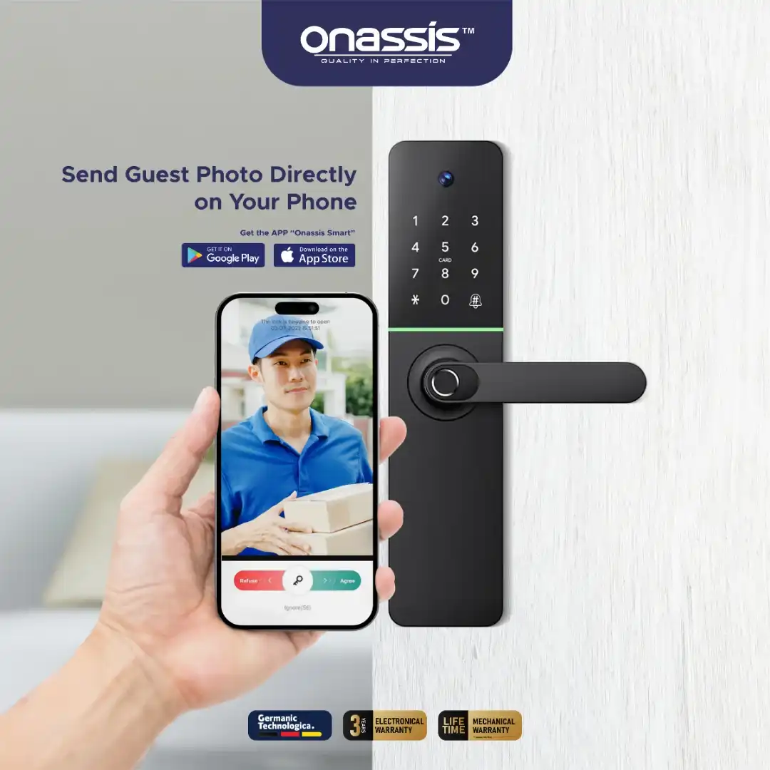 Digital door lock Onassis K91 Pro dengan desain premium